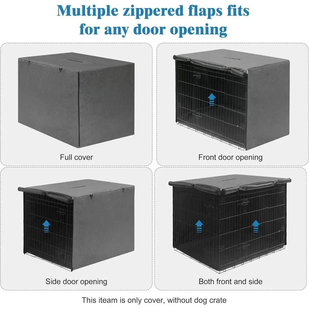 Deblue 30” Dog Crate Cover – Heavy-Duty Waterproof Pet Kennel Cover for (Gray)